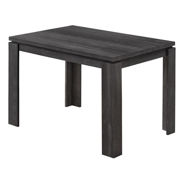 Daphnes Dinnette 32 x 48 in. Reclaimed Wood-Look Dining Table Black - DA3076392