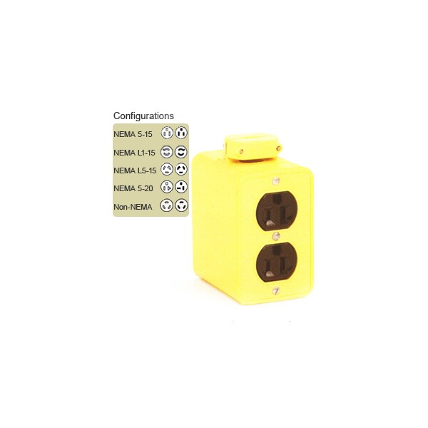 Woodhead (2)DUP 5-15R 1 14/3 W-PROOF - 3005-1E143