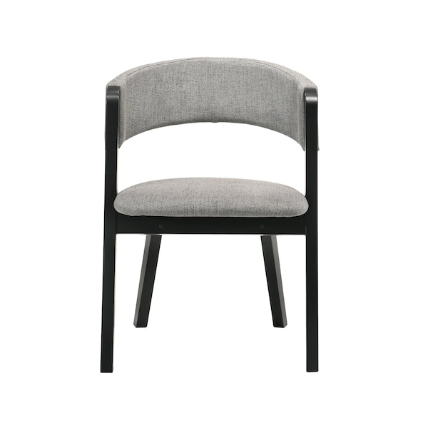 Armen Living Cirque and Rowan 5 Piece Black Round Dining Set - SETCQDIBLK5B