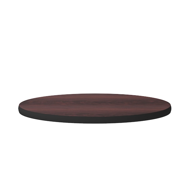 Flash Furniture Round Round Table Top with Black or Mahogany R, 24" W, 24" L, 1.125" H, Mahogany - XU-RD-24-MBT-GG