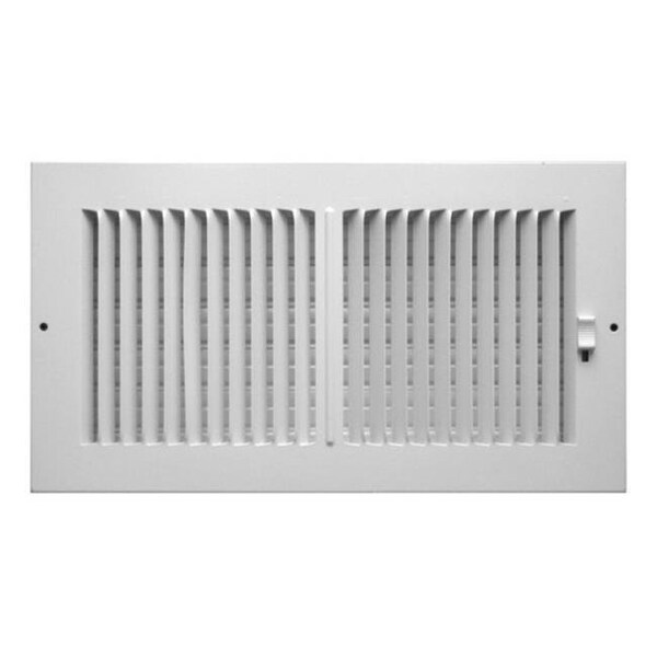 Greystone Greystone CA102M12X6 2 Way Aluminum Sidewall Ceiling Register  12 x 6 in. - 4302261