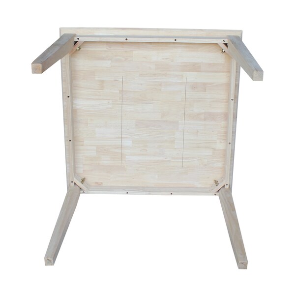International Concepts Square Solid Wood Top Table, Unfinished, 36 in W, 36 in L, 30 in H, Wood, Unfinished - K-3636-30S
