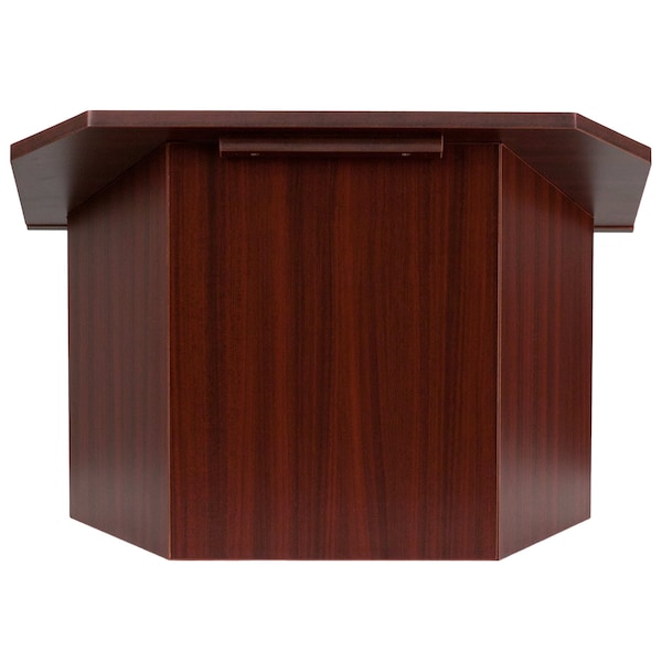 Flash Furniture Foldable Tabletop Lectern, Mahogany, 27" W, 16.25" L, 19" H, Laminate, Red - MT-M8833-LECT-GG
