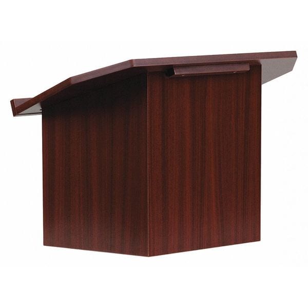 Flash Furniture Foldable Tabletop Lectern, Mahogany, 27" W, 16.25" L, 19" H, Laminate, Red - MT-M8833-LECT-GG