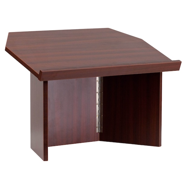 Flash Furniture Foldable Tabletop Lectern, Mahogany, 27" W, 16.25" L, 19" H, Laminate, Red - MT-M8833-LECT-GG