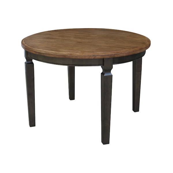 International Concepts Round 44 inx 44 in Round Top Dining Table, Hickory/Washed Coal, 44 in W, 44 in L, 30 in H, Wood - T45-144R-30