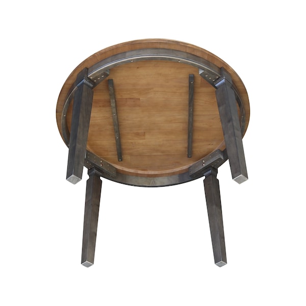 International Concepts Round 44 inx 44 in Round Top Dining Table, Hickory/Washed Coal, 44 in W, 44 in L, 30 in H, Wood - T45-144R-30
