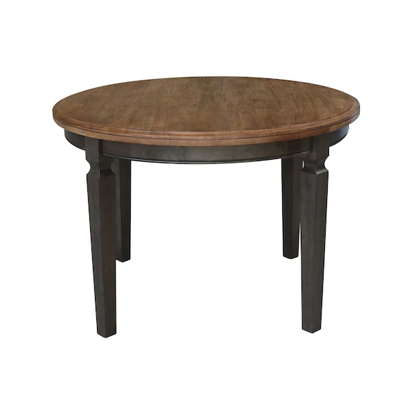 International Concepts Round 44 inx 44 in Round Top Dining Table, Hickory/Washed Coal, 44 in W, 44 in L, 30 in H, Wood - T45-144R-30