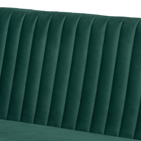Baxton Studio 52.4 W, 32.1 H, Fabric "100% Polyester", Plywood, MDF, LVL, Foam, Rubber Wood - 214-11962-ZORO