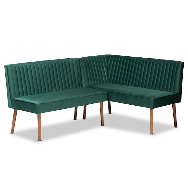 Baxton Studio 52.4 W, 32.1 H, Fabric "100% Polyester", Plywood, MDF, LVL, Foam, Rubber Wood - 214-11962-ZORO