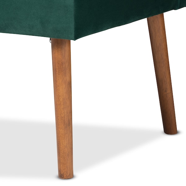 Baxton Studio 52.4 W, 32.1 H, Fabric "100% Polyester", Plywood, MDF, LVL, Foam, Rubber Wood - 214-11962-ZORO