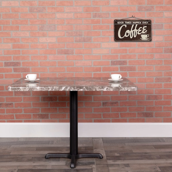 Flash Furniture Rectangular Gray Marble Laminate Table T - XU-2442-MAR-GG