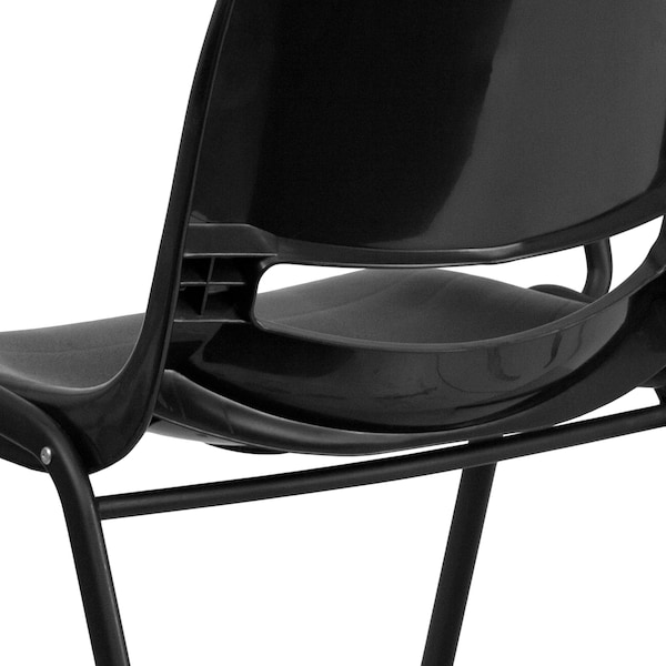 Flash Furniture Tablet Arm Chair, Right Hand Flip-Up, Blk, 21" W, 25.5" L, 32" H, Black - RUT-EO1-BK-RTAB-GG