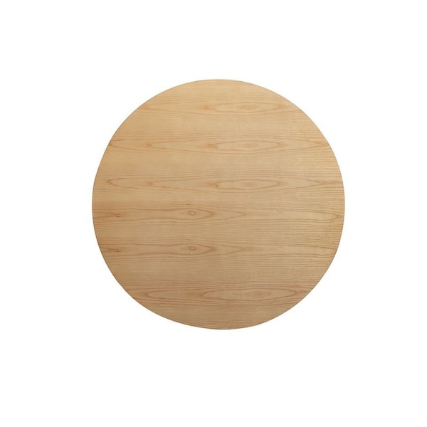 Manhattan Comfort Round Dining Table, 59.05 in L, American Solid Ash Wood, Nature - DT05-NA