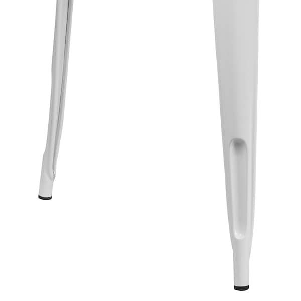 Flash Furniture Rectangle White Metal Table, 31-1/2"X63", 31.5" W, 63" L, 29.5" H, Metal, White - ET-CT005-WH-GG