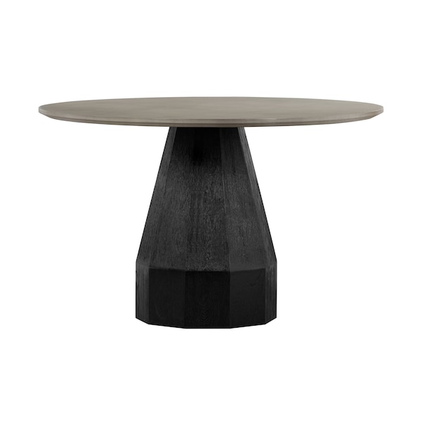 Armen Living Revival Concrete and Oak Round Dining Table - LCRVDICCGR