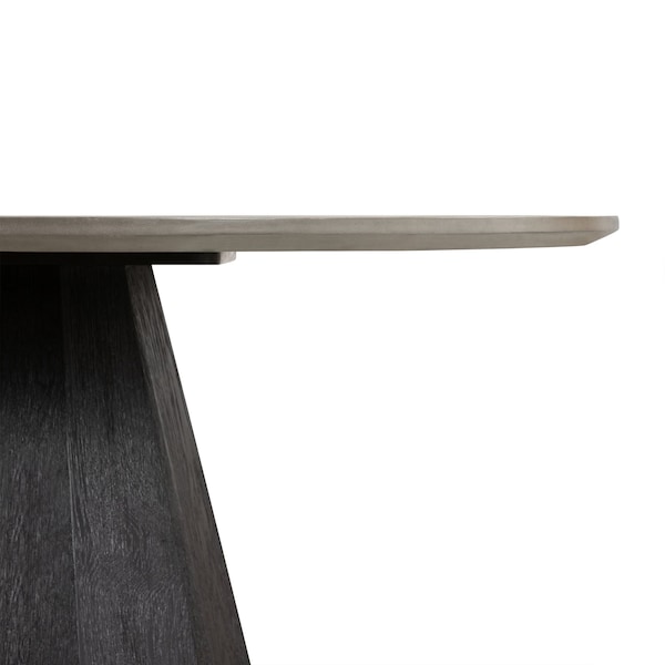 Armen Living Revival Concrete and Oak Round Dining Table - LCRVDICCGR