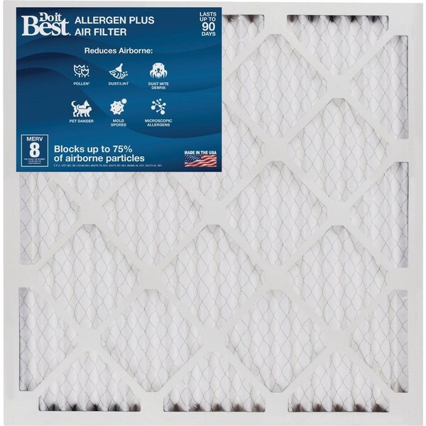 All-Source 20 In. x 20 In. x 1 In. MERV 8 Furnace Filter - DB1-2020-8-12