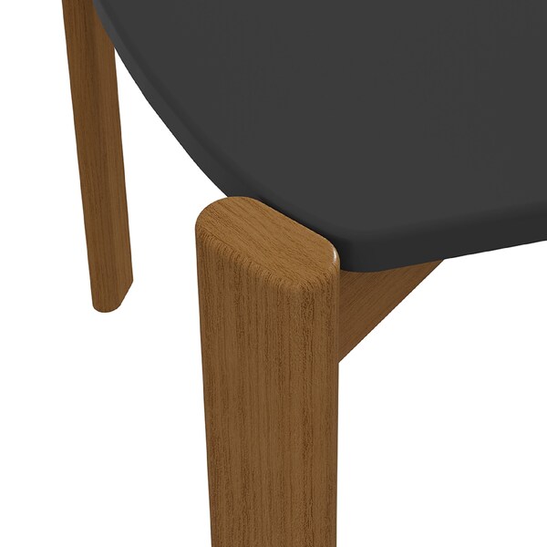 Manhattan Comfort Rectangle Dining Set of 7, 70.87 in L, MDF - 6-DT-79620-BK