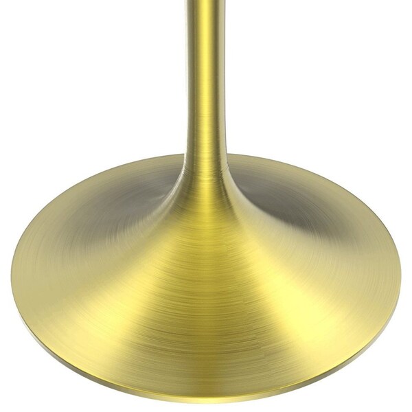 Leisuremod Round 27.55 in W, 29.34 in L, Sintered Stone/Stainless Steel, White - VT20BG-27WS
