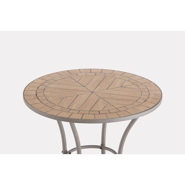 Living Accents Living Accents Brown Round Stainless Steel Mosaic Bistro Table - H22ST2150