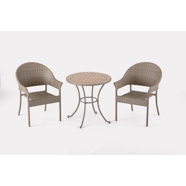 Living Accents Living Accents Brown Round Stainless Steel Mosaic Bistro Table - H22ST2150