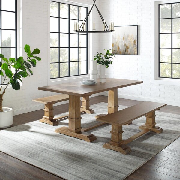 Crosley Furniture Joanna Dining Set, Rustic Brown - 3 Piece - KF20019RB