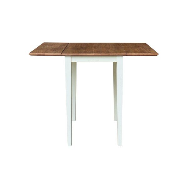 Whitewood Industries Rectangular Small Drop Leaf Dining Table, 36 in W, 29 in L, 22 in H, Parawood, Hickory/Shell - T79-2236D