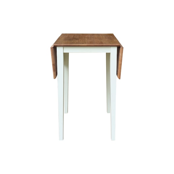 Whitewood Industries Rectangular Small Drop Leaf Dining Table, 36 in W, 29 in L, 22 in H, Parawood, Hickory/Shell - T79-2236D