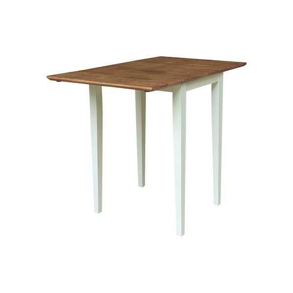Whitewood Industries Rectangular Small Drop Leaf Dining Table, 36 in W, 29 in L, 22 in H, Parawood, Hickory/Shell - T79-2236D