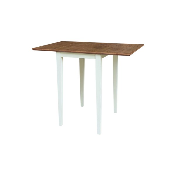 Whitewood Industries Rectangular Small Drop Leaf Dining Table, 36 in W, 29 in L, 22 in H, Parawood, Hickory/Shell - T79-2236D