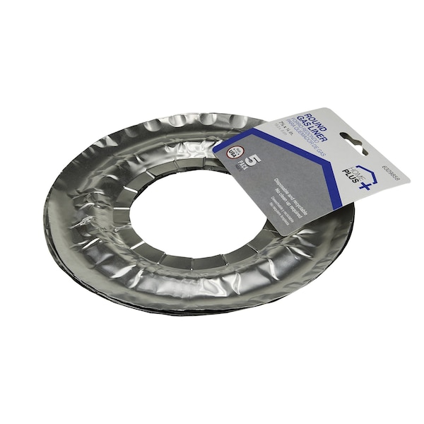 Home Plus Home Plus Durable Foil 7 5/8 in. Gas Burner Liner Silver 5 pk - D60050