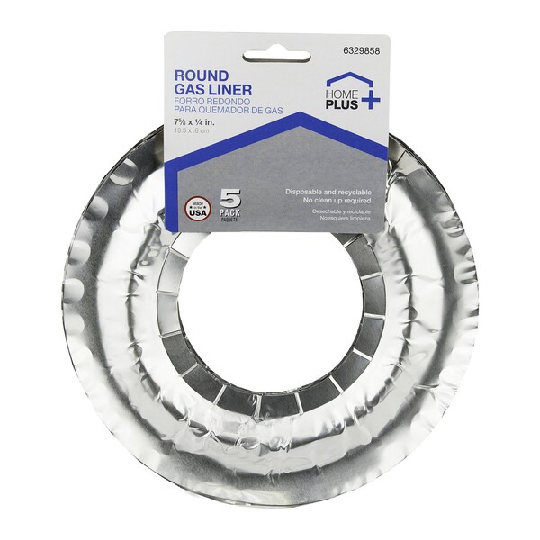 Home Plus Home Plus Durable Foil 7 5/8 in. Gas Burner Liner Silver 5 pk - D60050