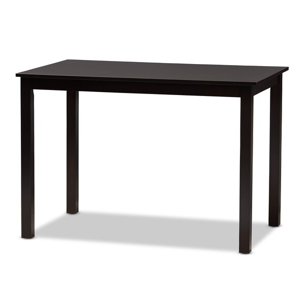 Baxton Studio Evelyn Beige Upholstered and Brown Finished 5-Piece Dining Set - 142-8033-8026