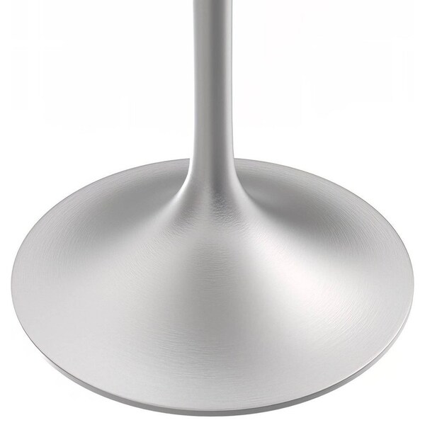 Leisuremod Square 27.55 in W, 29.34 in L, Resin/Stainless Steel, White - VT20BS-S27WMR