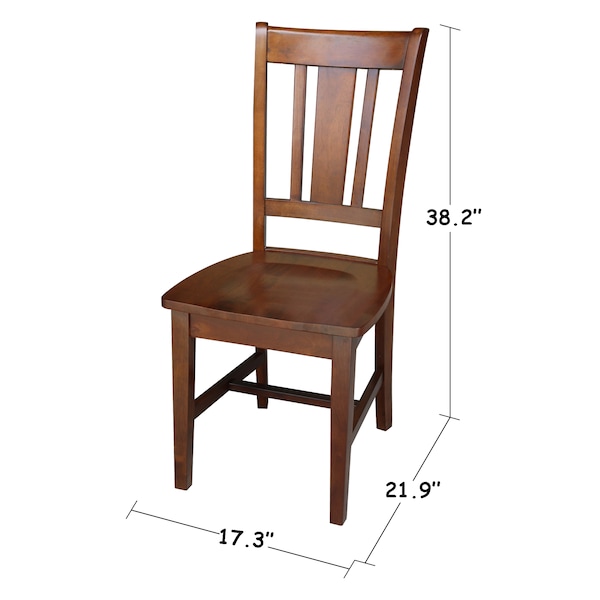 International Concepts Square 30x30 Dining Table with 2 Chairs, Espresso, 30 in W, 30 in L, 30 in H, Wood, Espresso - K581-3030-C10-2