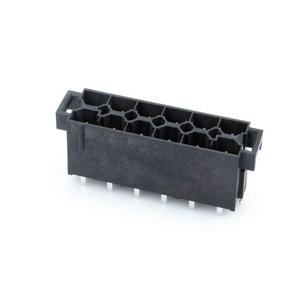 Molex Rectangular Power Connector, 12 Contact(S), Male, Solder Terminal, Receptacle - 439151204