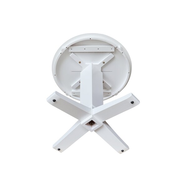 International Concepts 30 in. Solid Wood Round Top Pedestal Dining Table - 29.9 in. High, White - K08-30RT-23B