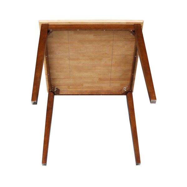 International Concepts Square Solid Wood Top Table, Cinnamon/Espresso, 36 in W, 36 in L, 36 in H, Wood, Cinnamon/Espresso - K58-3636-36S