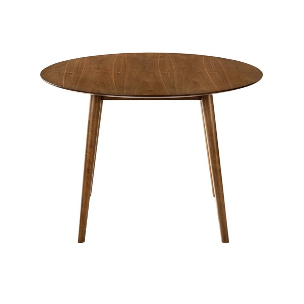 Armen Living Arcadia and Juno 42" Round Orange and Walnut Wood 5 Piece Dining Set - SETARDI5JNWAOR42