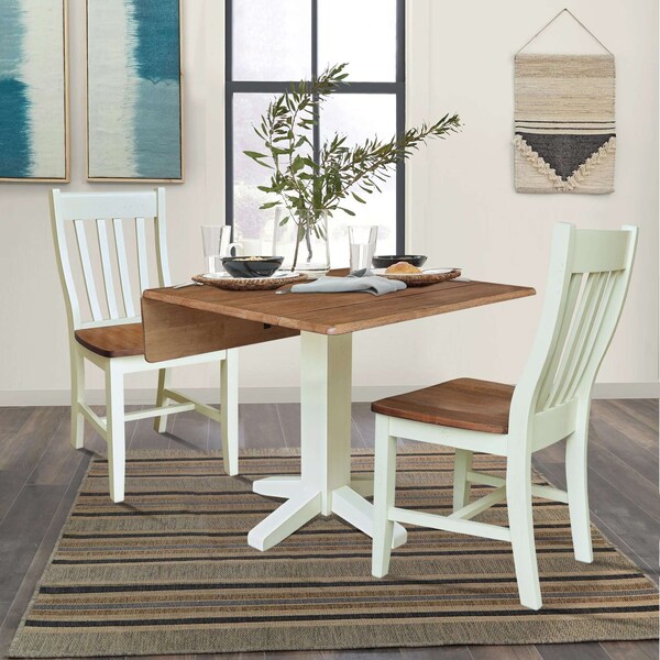 Whitewood Industries Rectangular Drop Leaf Dining Tables, 36 in W, 30 in L, 36 in H - K79-36SDP-C61-2