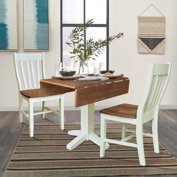 Whitewood Industries Rectangular Drop Leaf Dining Tables, 36 in W, 30 in L, 36 in H - K79-36SDP-C61-2