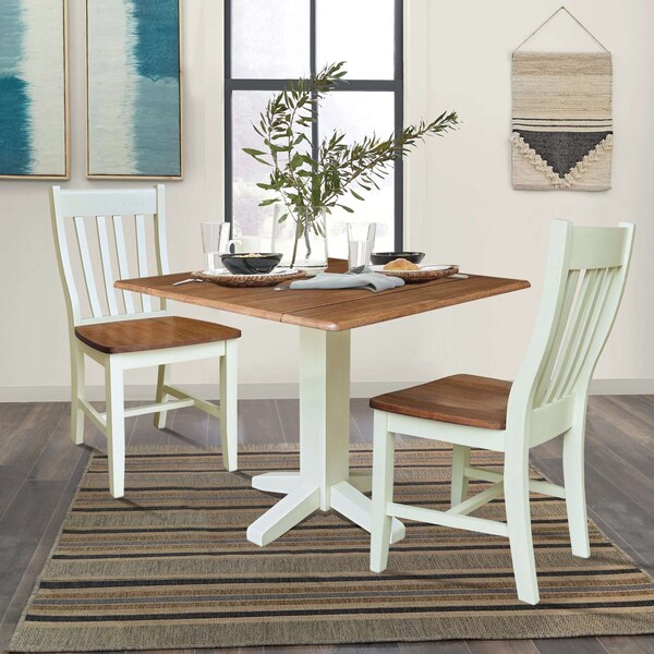 Whitewood Industries Rectangular Drop Leaf Dining Tables, 36 in W, 30 in L, 36 in H - K79-36SDP-C61-2