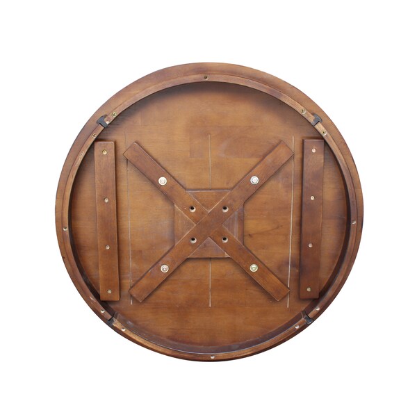 International Concepts Round 30 in Round Top Pedestal Table, 28.9 inH, Espresso, 30 in W, 30 in L, 29.9 in H, Wood - K581-30RT-27B