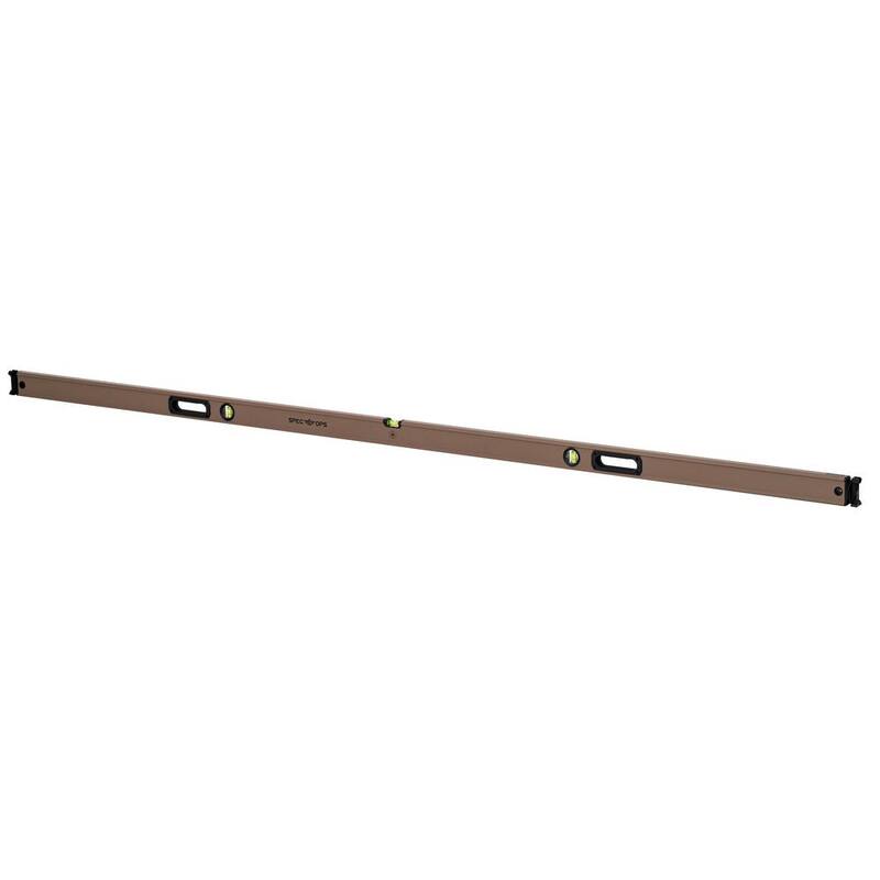 SPEC OPS 96 in. Box Beam Level, Tourniquet Bungee System, 33% Larger Block Vials, Aluminum - SPEC-LEVEL96