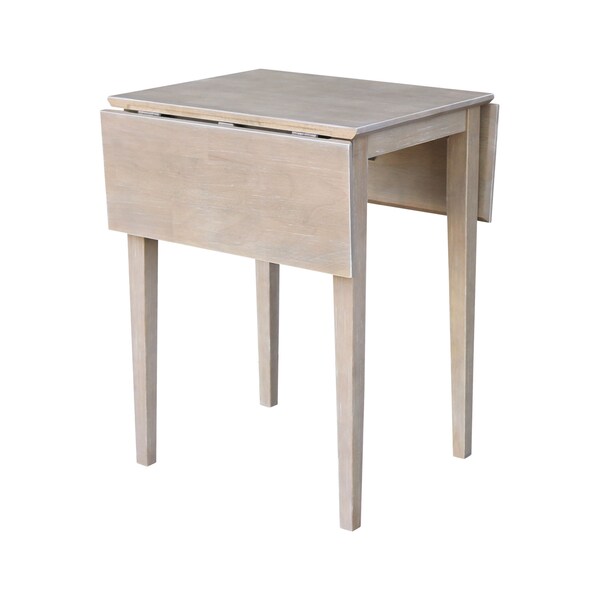 International Concepts Rectangle Small Dropleaf Table, Washed Gray Taupe, 36 in W, 22 in L, 29 in H, Wood - T09-2236D