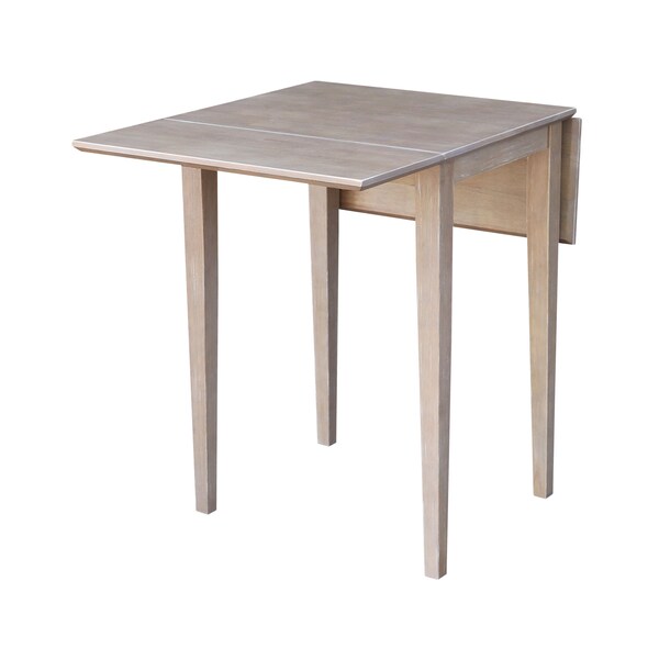 International Concepts Rectangle Small Dropleaf Table, Washed Gray Taupe, 36 in W, 22 in L, 29 in H, Wood - T09-2236D