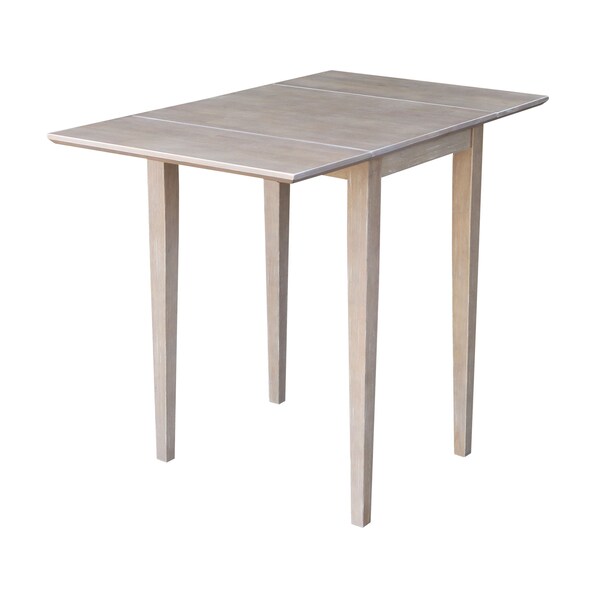 International Concepts Rectangle Small Dropleaf Table, Washed Gray Taupe, 36 in W, 22 in L, 29 in H, Wood - T09-2236D