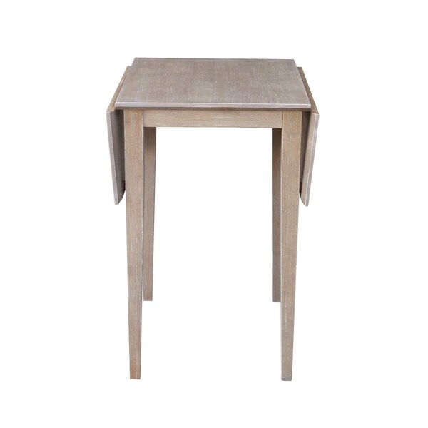 International Concepts Rectangle Small Dropleaf Table, Washed Gray Taupe, 36 in W, 22 in L, 29 in H, Wood - T09-2236D