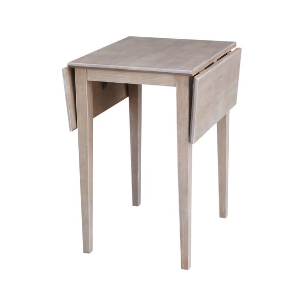 International Concepts Rectangle Small Dropleaf Table, Washed Gray Taupe, 36 in W, 22 in L, 29 in H, Wood - T09-2236D